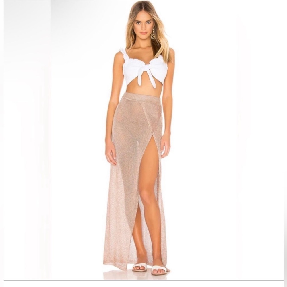 Revolve Superdown Keva copper metallic swim coverup